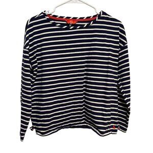 Joules Womens Navy & White Striped Long Sleeve Top Size US 6 UK 10